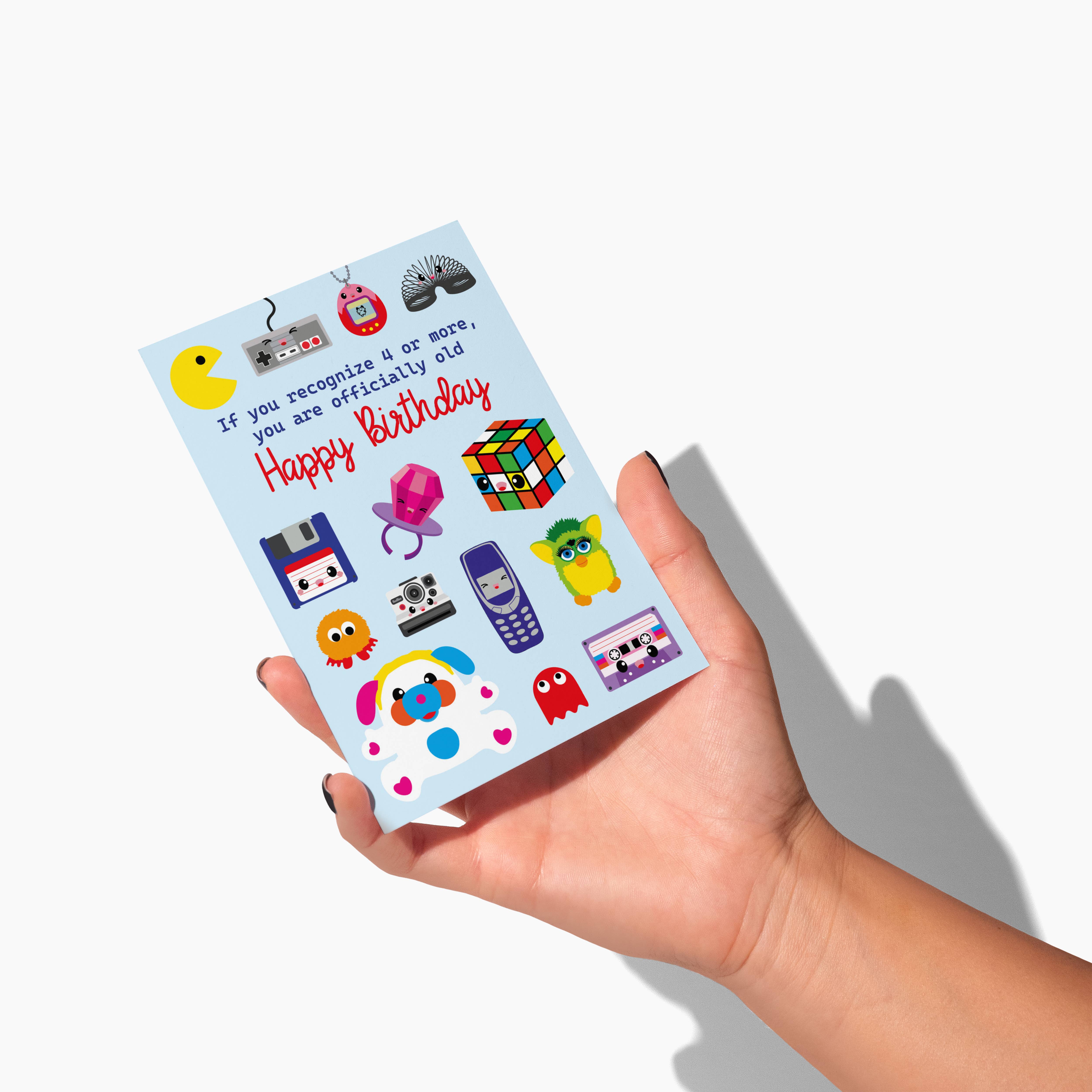 Studio Inktvis - Vente Cartes d'anniversaire - Carte d'anniversaire rétro drôle des années 80 et 907