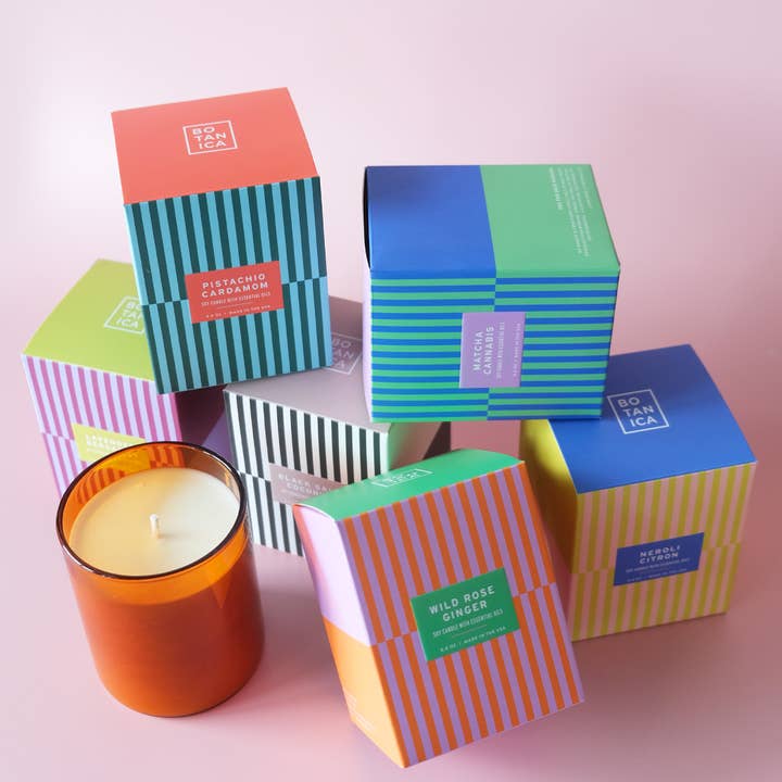 BOTANICA - Wholesale Jar/Filled Candle - Matcha + Cannabys Essentials Candle | 8 oz.