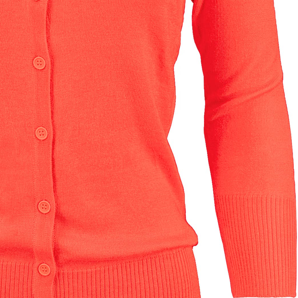 Mak - Wholesale Cardigan - Women's - 3/4 Sleeve Crewneck Plus Size Knit Cardigan Sweater CO079PL21