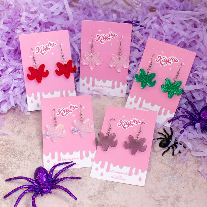 Kitschy - Wholesale Dangle Earrings - Darkness Baphomet Earrings Halloween Laser Cut Acrylic3