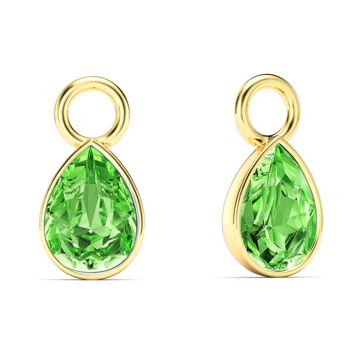 Petite Teardrop Mix Charms with Peridot Crystals|2-4060-GPRD for wholesale by My Jewellery Story