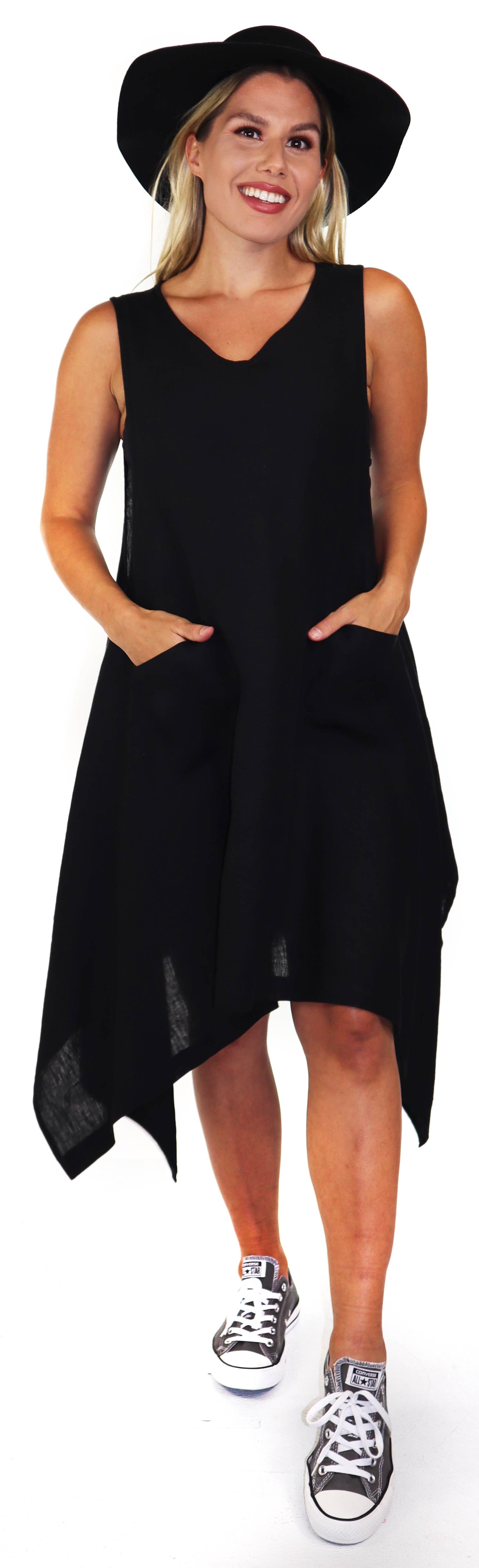 LINEN AND GAUZE - Wholesale Dress - Women's - 3292 Linen Dress0