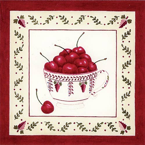 Tarjetas con sobres, taza de té con forma de cerezo de 22 a 47 quilates para venta al por mayor de Alice's Cottage