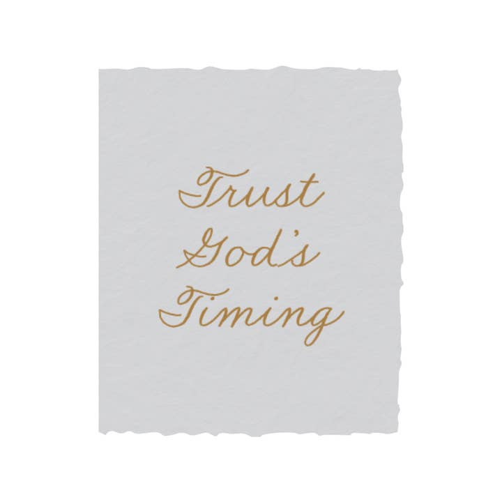 Paper Baristas - Wholesale Religious Card - Trust God's Timing | Christian Religious Greeting Card
