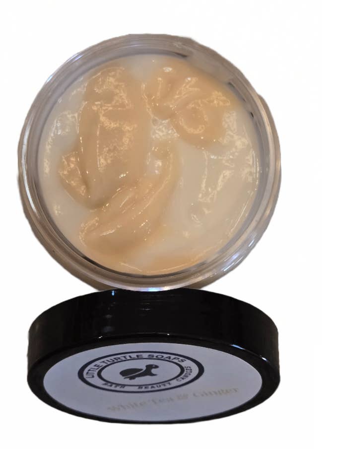 White Tea & Ginger Goats Milk & Honey Lotion for wholesale by Little Turtle Soaps