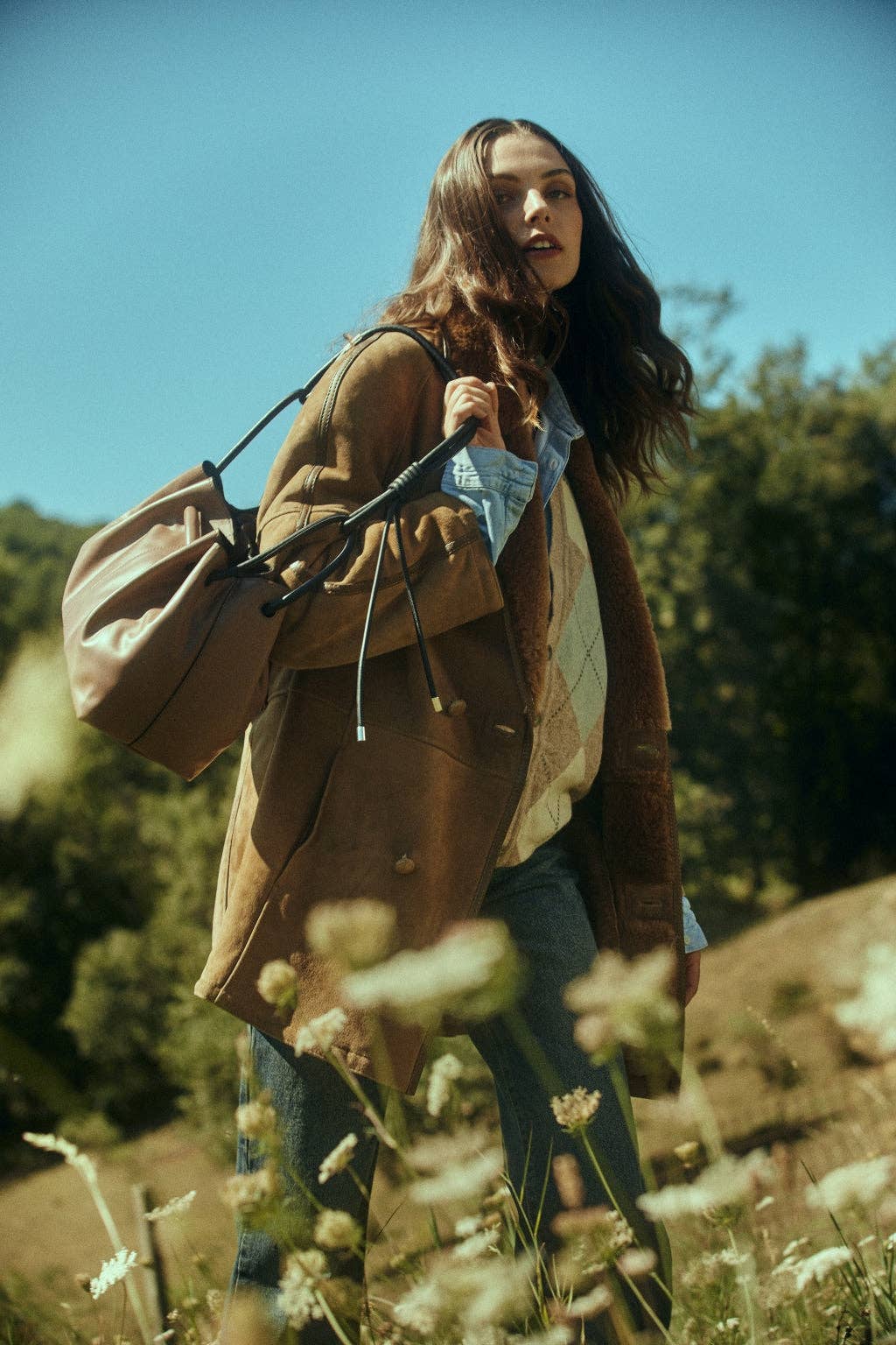 Roberta Gandolfi – Großhandel Tragetasche – Damen – Gisella Große Tasche mit doppelter Tragbarkeit, Hand- oder Schultertragetasche aus weichem Kalbsleder10