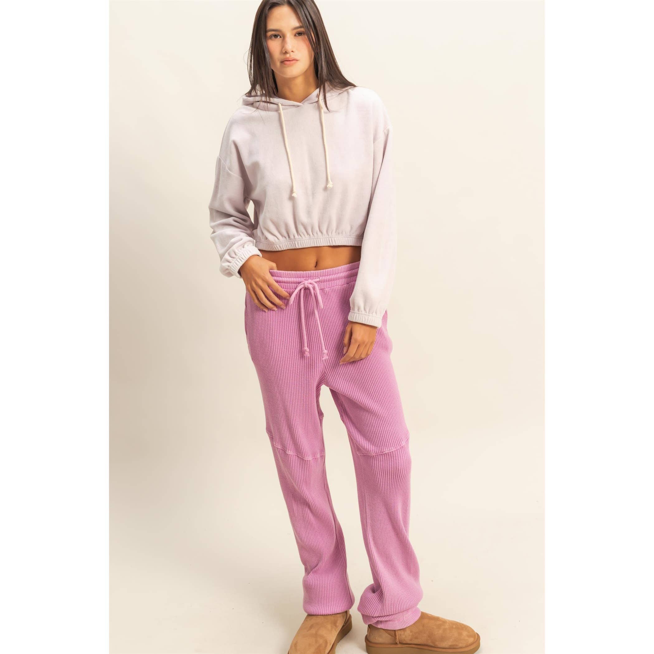 HYFVE – Engroshandel Hoodie – Kvinder – Beskåret velour hættetrøje5