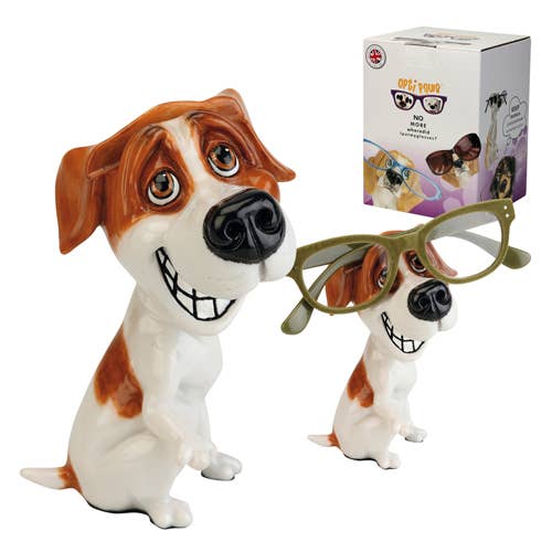 Jack Russell Dekorativ Ornamental Brilleholderfigur for engroshandel hos Opti Paws