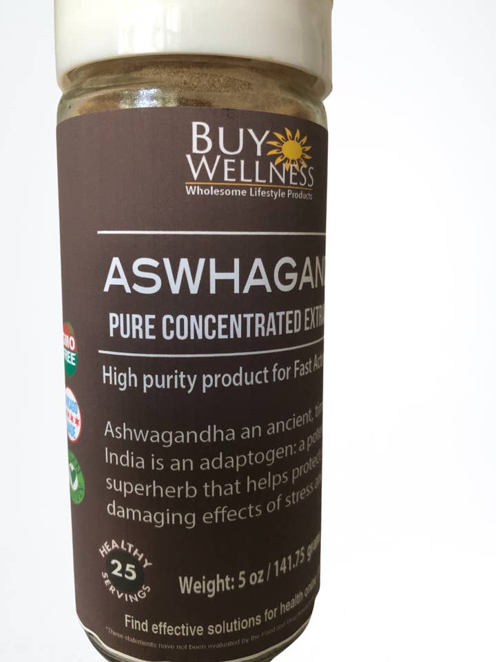 Ashwagandha Extract Pure Withania somnifera 5 oz Glass Jar for wholesale by Buy Wellness