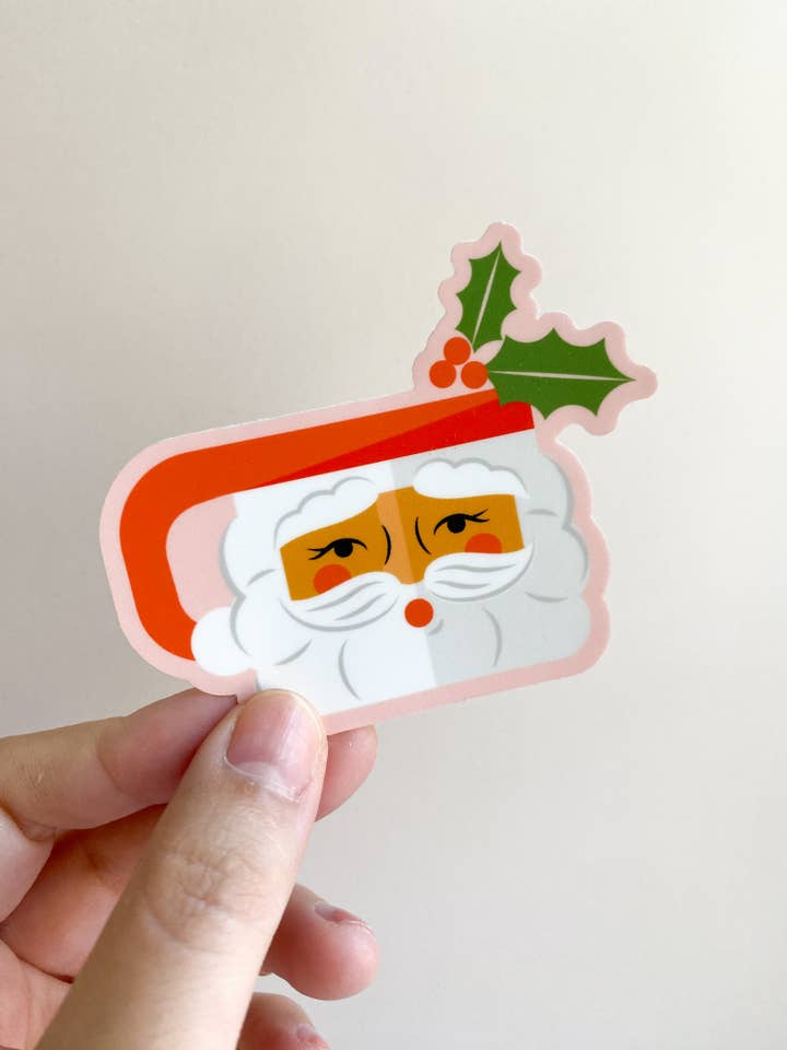 Autocollant saisonnier en vinyle pour tasse de Noël pour la vente par Bottlebrush Graphics