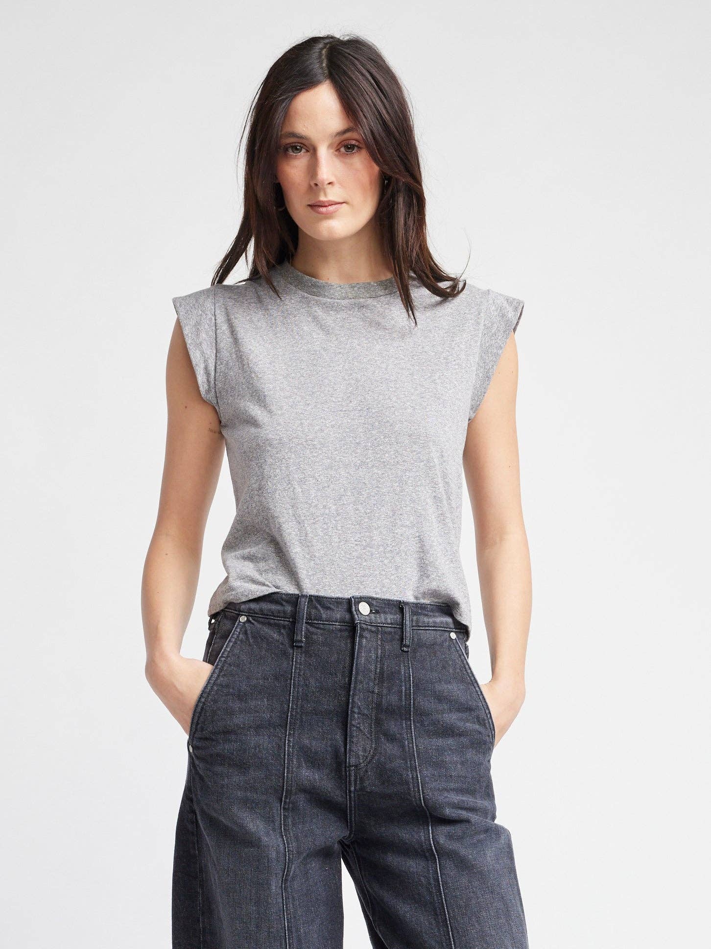 Gris chiné Brynleem Tee en vente sur Faire3