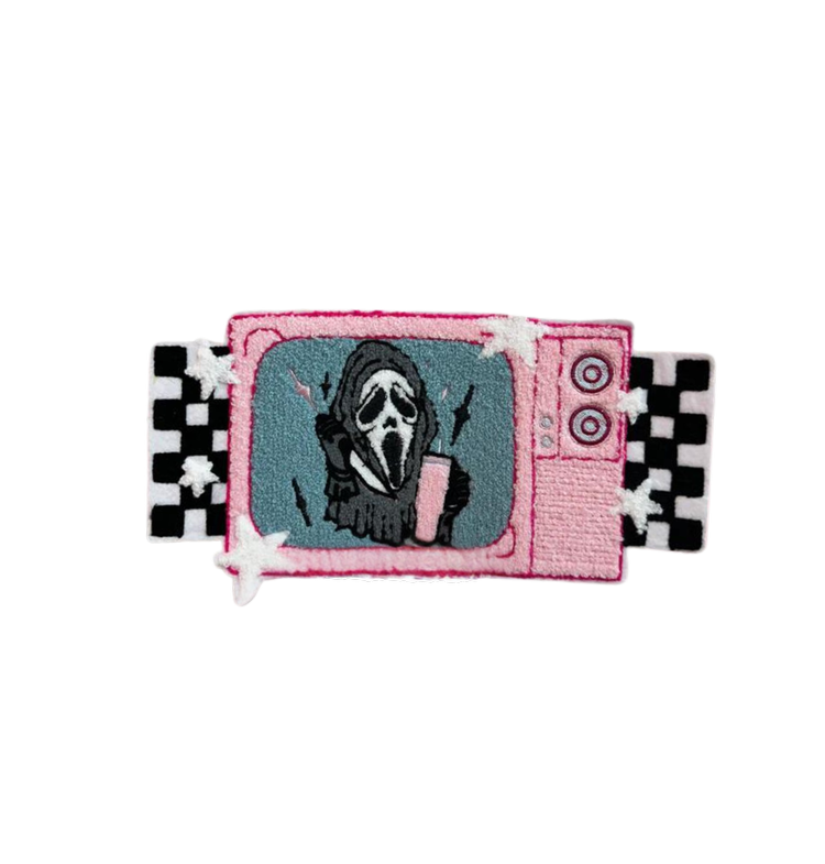 Teddy Transfers – Großhandel Aufnäher – Anrufer auf dem Fernseher Chenille Heat Patch Transfer1