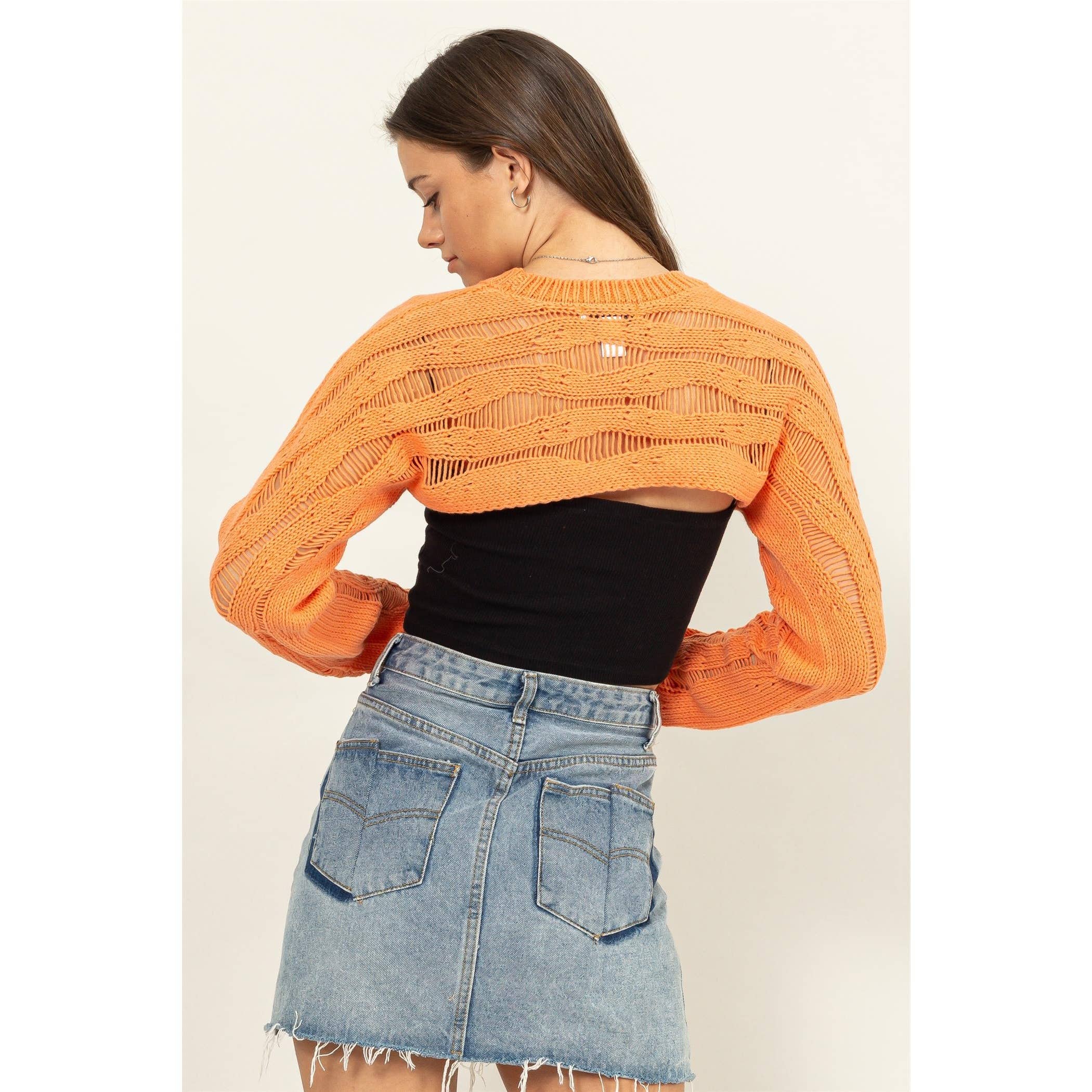 HYFVE - Wholesale Knit Sweater - Women's - Open Knit Shrug Sweater22