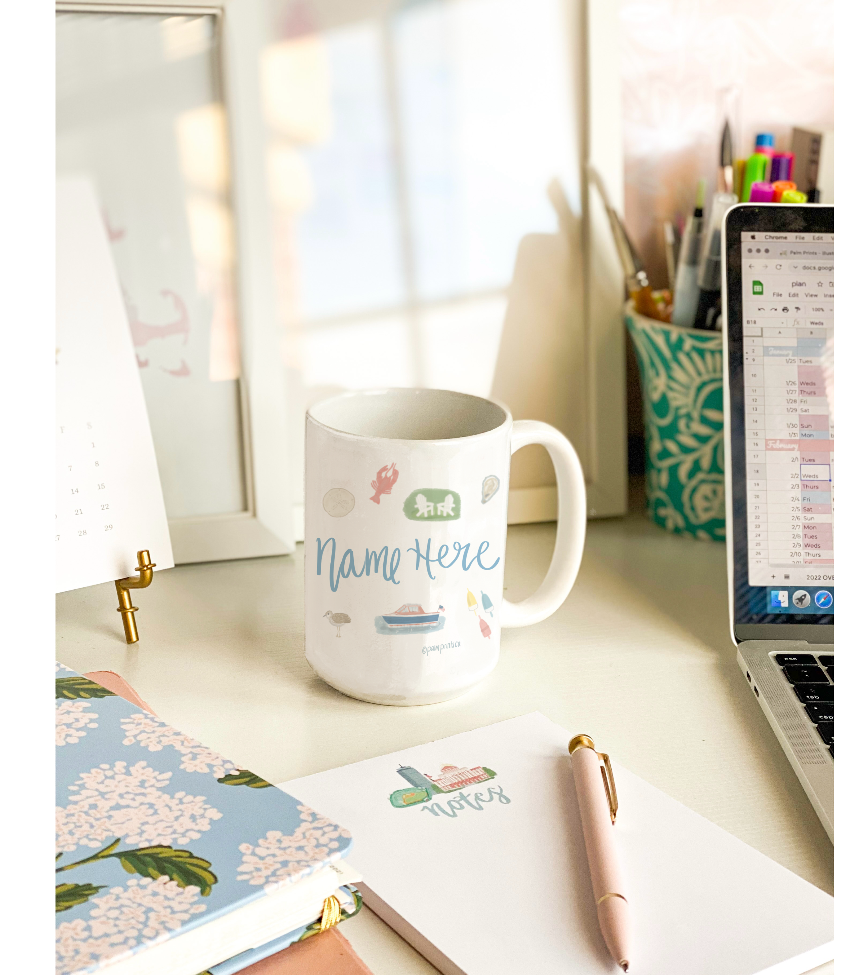 Palm Prints - Wholesale Coffee Mug - Custom Icon Mug | Create Your Own Watercolor City Mug1