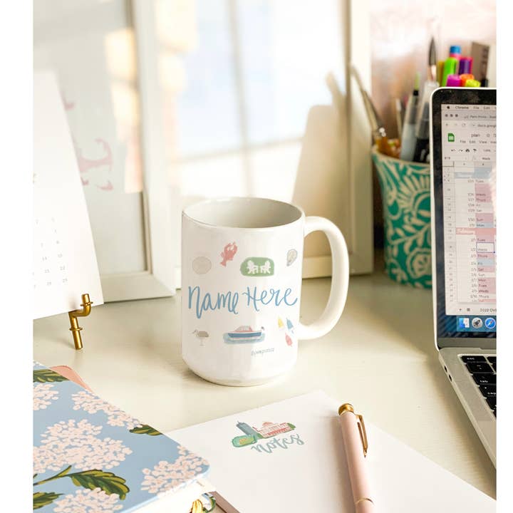 Palm Prints - Wholesale Coffee Mug - Custom Icon Mug | Create Your Own Watercolor City Mug1