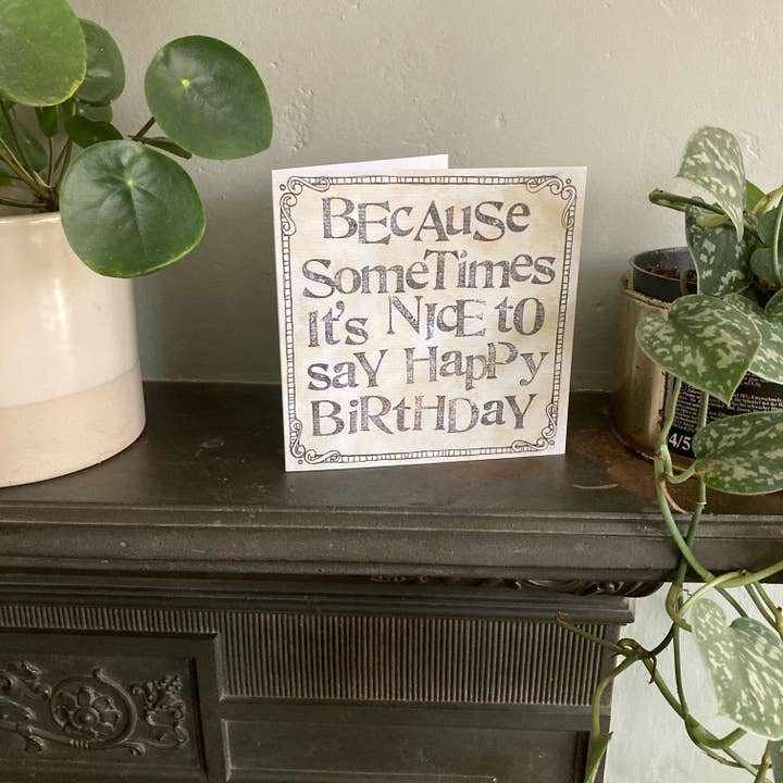 biglietto di auguri 'perché a volte è bello dire... per la vendita all'ingrosso da parte di Quirk&Whimsy