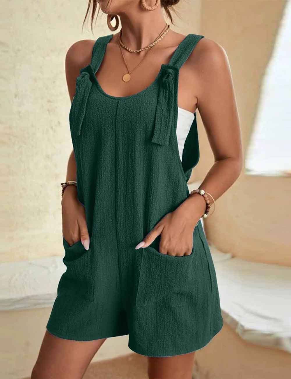 Sweetkama - Wholesale Romper - Women's - Summer Solid Color Romper Poocket Women Jumpsuit SKJ23276