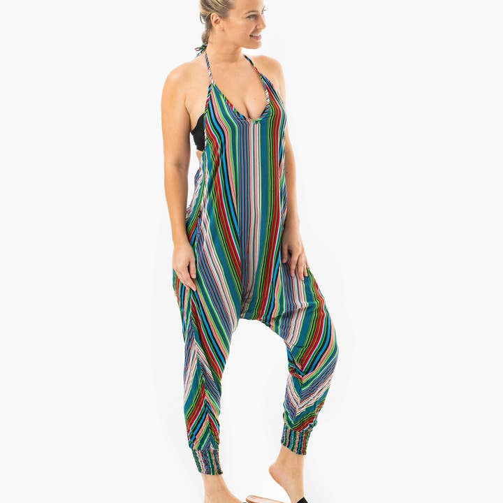 Buddha Pants - Wholesale Jumpsuit - Women's - Striped Harem Jumpsuit By Buddha Pants1