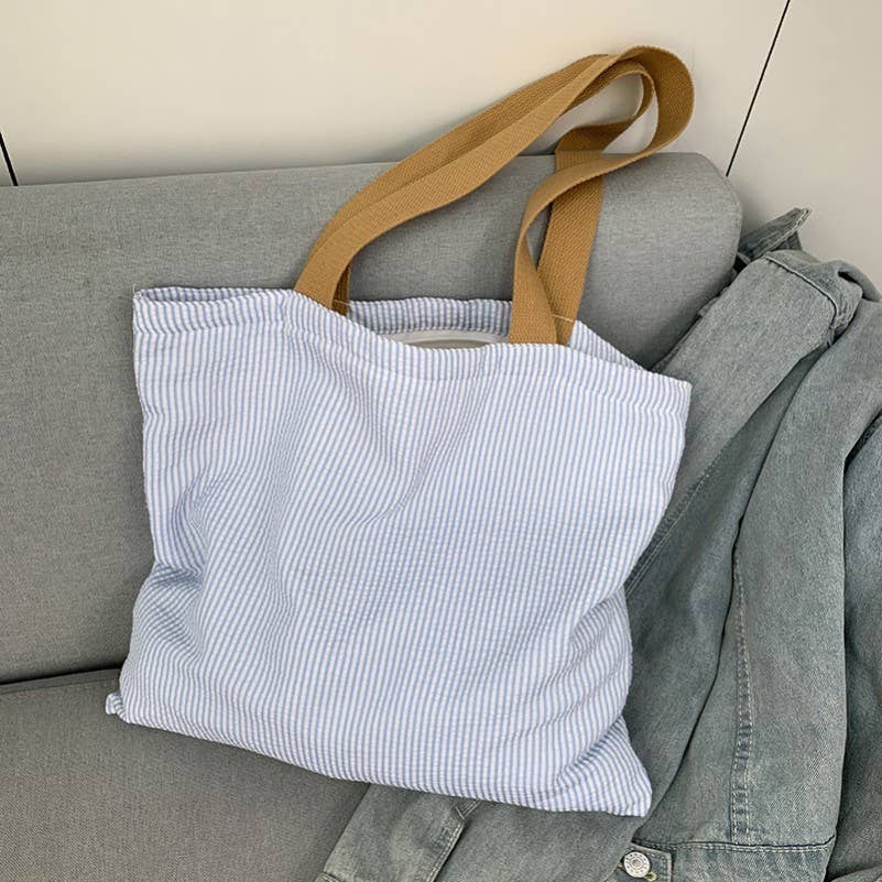 JOSSLYN by wall to wall - Wholesale Tote Bag - Women's - Large Organic colorful stripe Shoulder Tote Bag | 40P5857