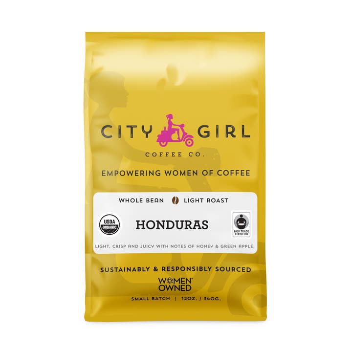 By Girl Økologisk Honduras Hele Bean Kaffe for engroshandel hos City Girl Coffee