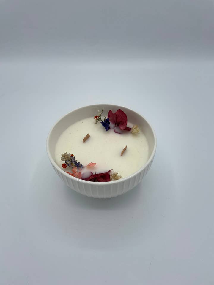 Bomuld blomst stearinlys for engroshandel hos La Maison des DouSoeurs