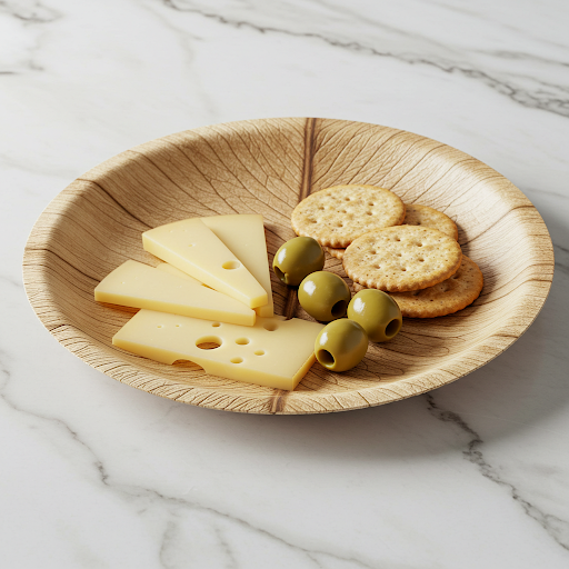 Palm Plates LLC - Wholesale Dinner Plate - 10" Extra Large Round Compostable Palm Leaf Plate6