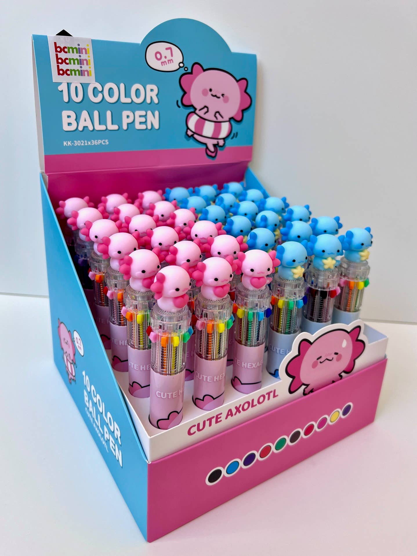 BCmini - Wholesale Pen - 23035 Axolotl 10-Color Retractable Ball Pen-362