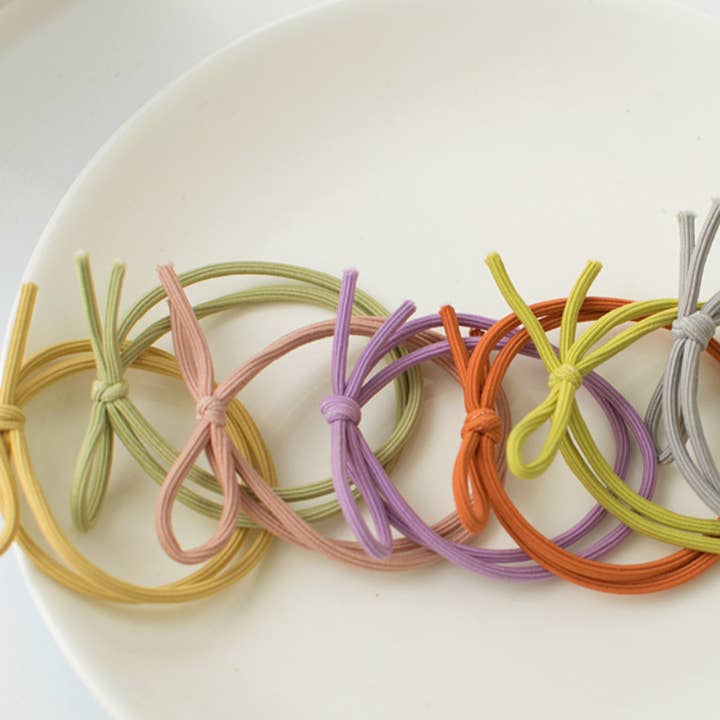 XO Fashion - Wholesale Hair Tie - O3016 Simple Spring-colored Knotted Hair Tie with High Elast2