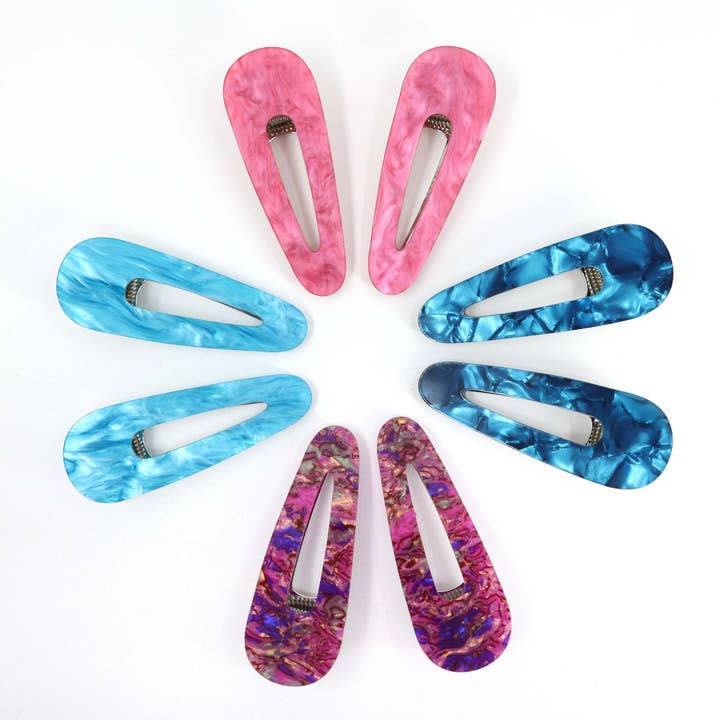 Grampos de cabelo Swirl — Oceano, Poção Rosa, Mar Profundo, Ágata Roxa por atacado de Verdant Moon