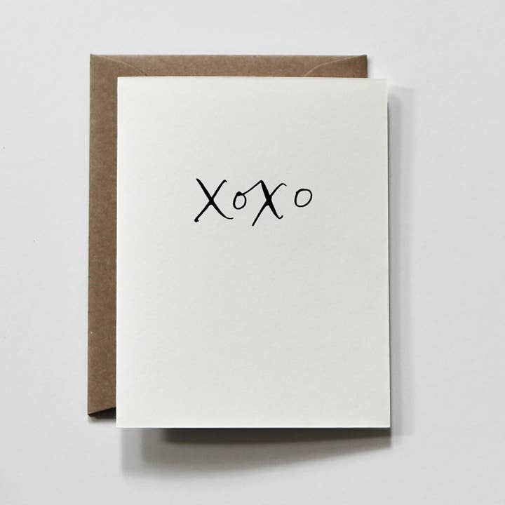 everglow handmade – wholesale Love card – Xoxo | Simple Hugs & Kisses Love & Friendship Greeting Card