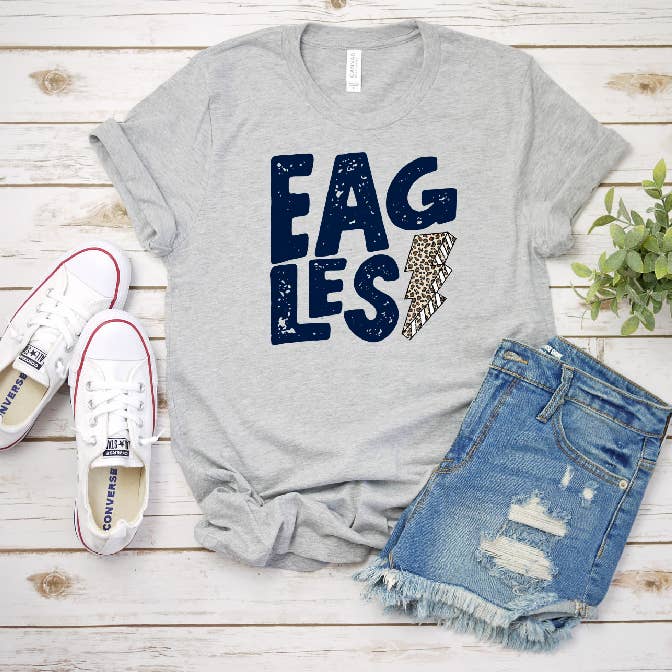 Camiseta com estampa Eagles Lightning Bolt por atacado de BB Subs and Screens