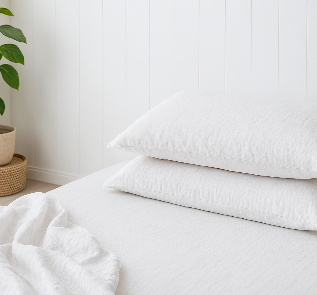 Q VITA - Wholesale Sheet Set - 20% French Linen 80% Tencel Sheet Set (4 pcs) - Oatmeal9