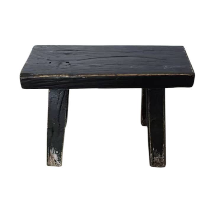 Banco Mini Retangular Antigo, Preto Antigo por atacado de NACH