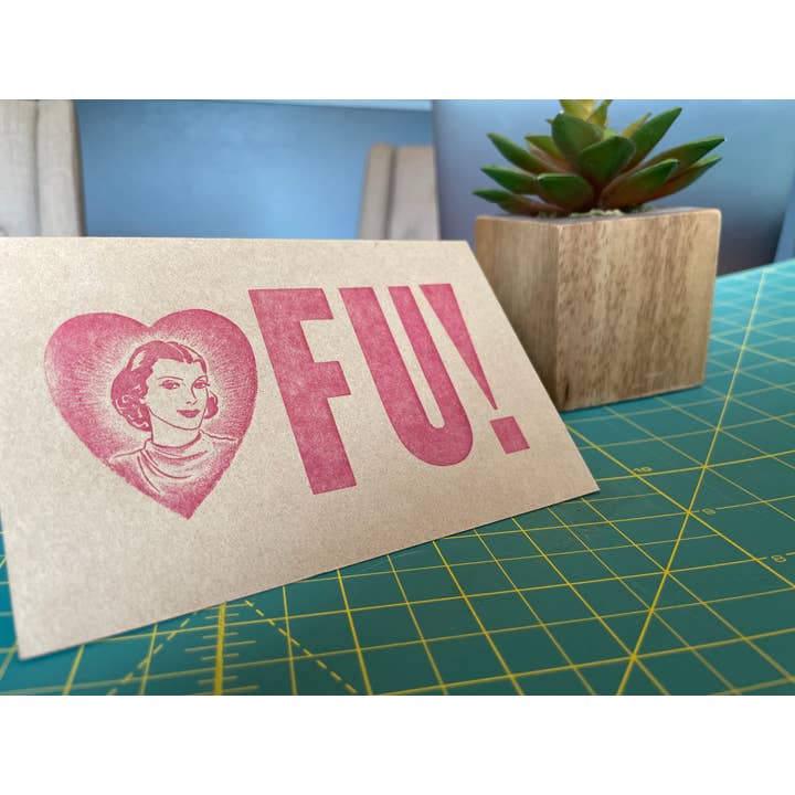 <3 FU! - Greeting Card for wholesale by The Rugged Press