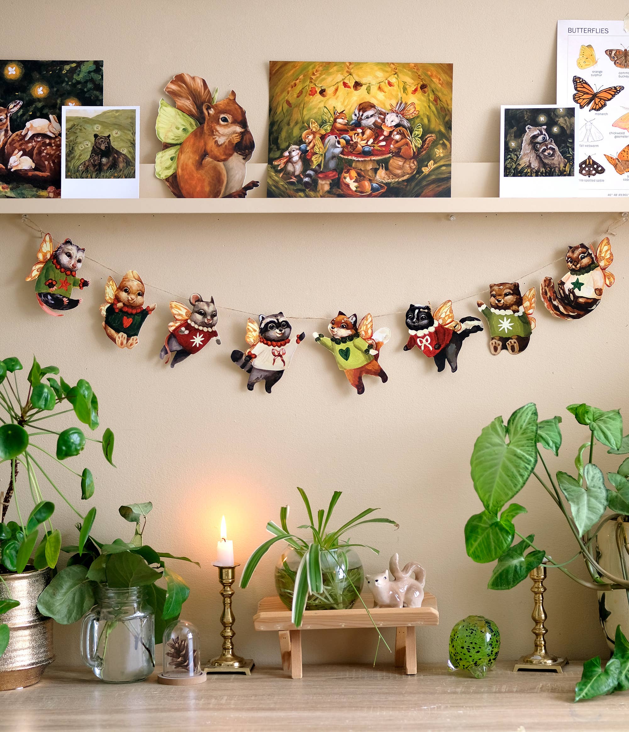 Doro Marcello - Wholesale Bunting/Garland - Woodland Animals Paper Garland | DIY Craft Kit | Fairies Art1
