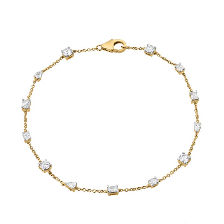 Bracciale Sigil in Oro Giallo 14K con Diamante Coltivato in Laboratorio – 1 Ct per la vendita all'ingrosso da parte di LuvMyJewelry (LMJ)