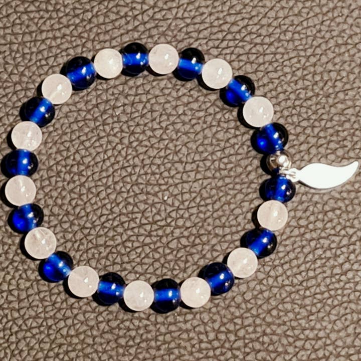 POP Blue Rose Quartz Bracelet for wholesale by Dumagny & Co