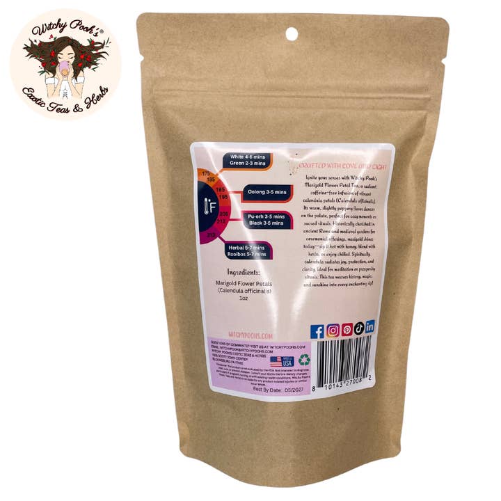 Witchy Pooh's Exotic Teas & Herbs - Wholesale Loose tea - Witchy Pooh's Marigold Tea - Flower Petals, Calendula25