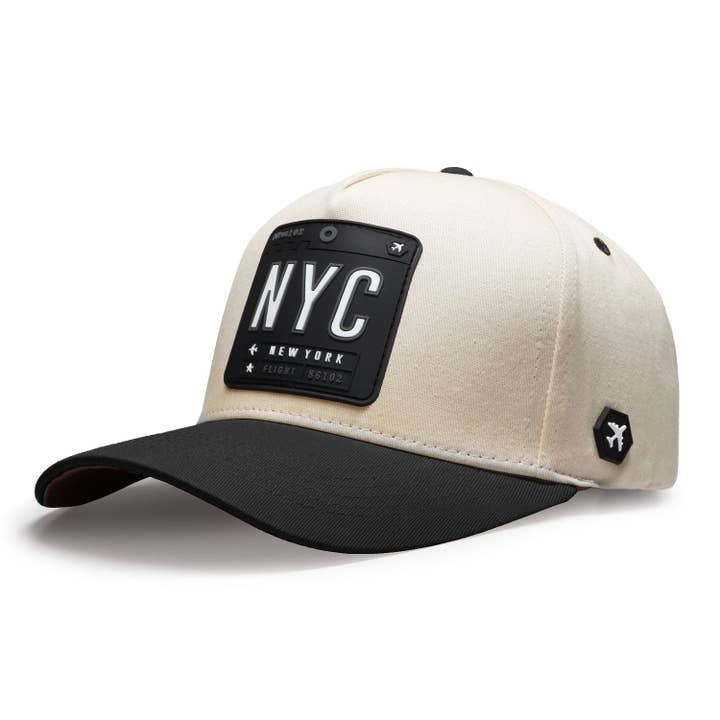 Naturlig/Svart WRLD TAGS - New York Classic Keps - Naturlig/Svart för wholesale på Faire