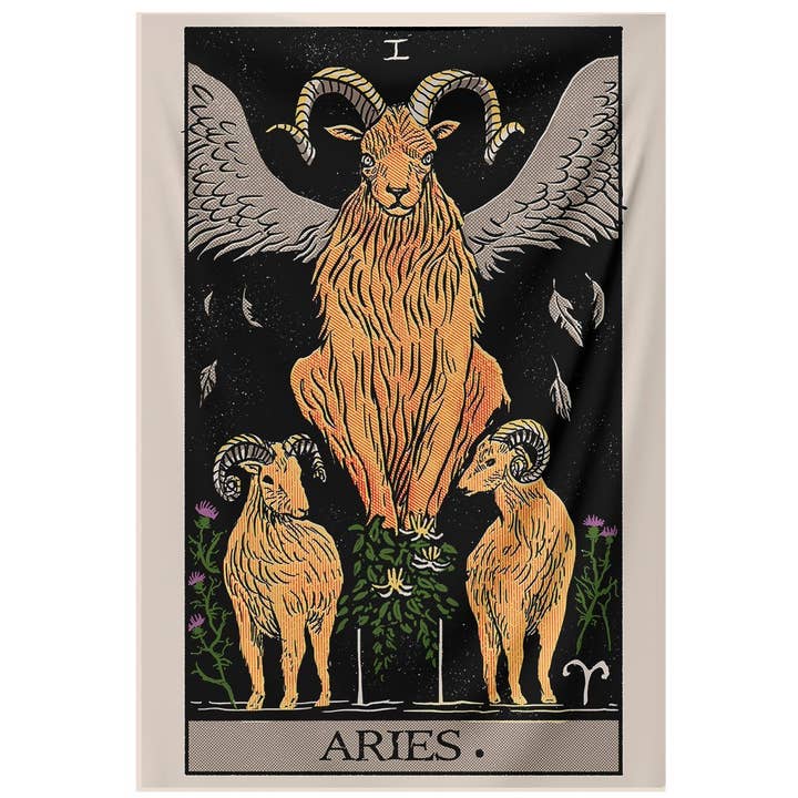 Arazzo Tarocchi Ariete per la vendita all'ingrosso da parte di Nirvana Threads