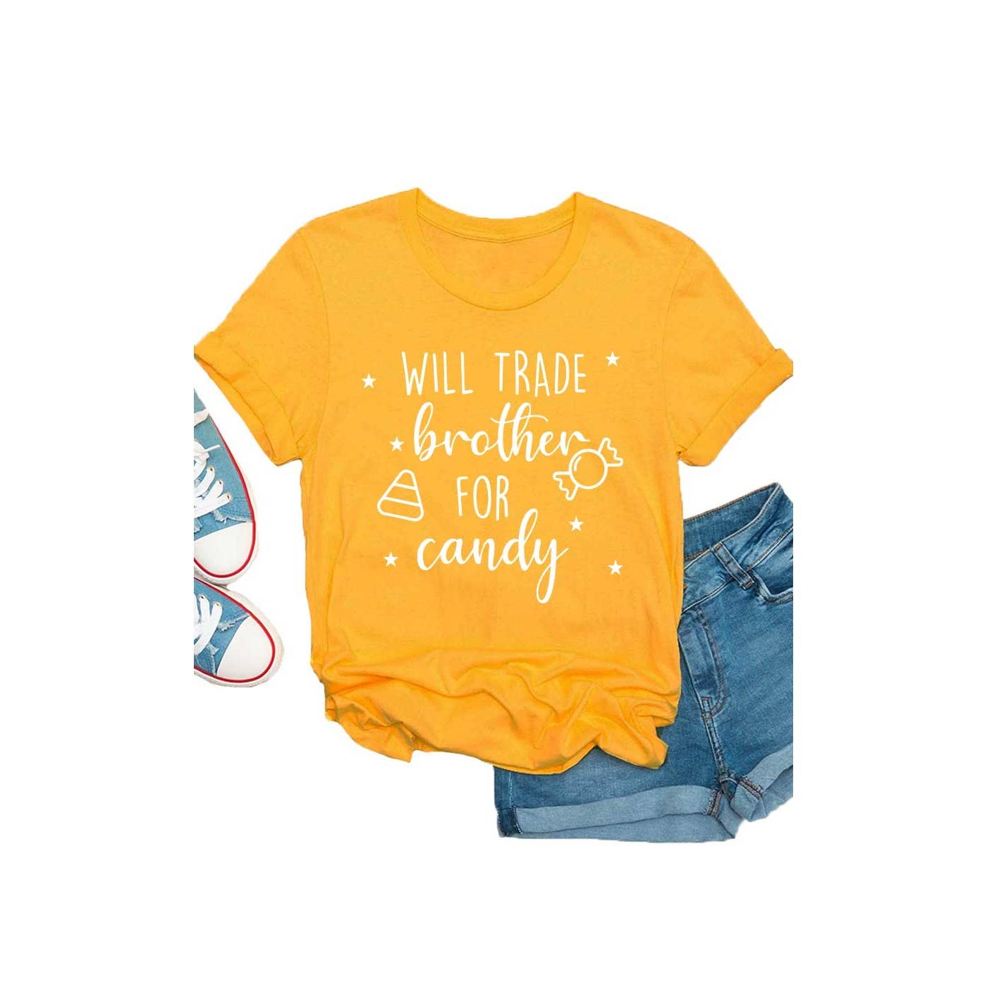 Kids By Kissed Apparel - Vente T-shirt sérigraphié – enfant - T-shirt graphique pour enfants Trade Brother for Candy5