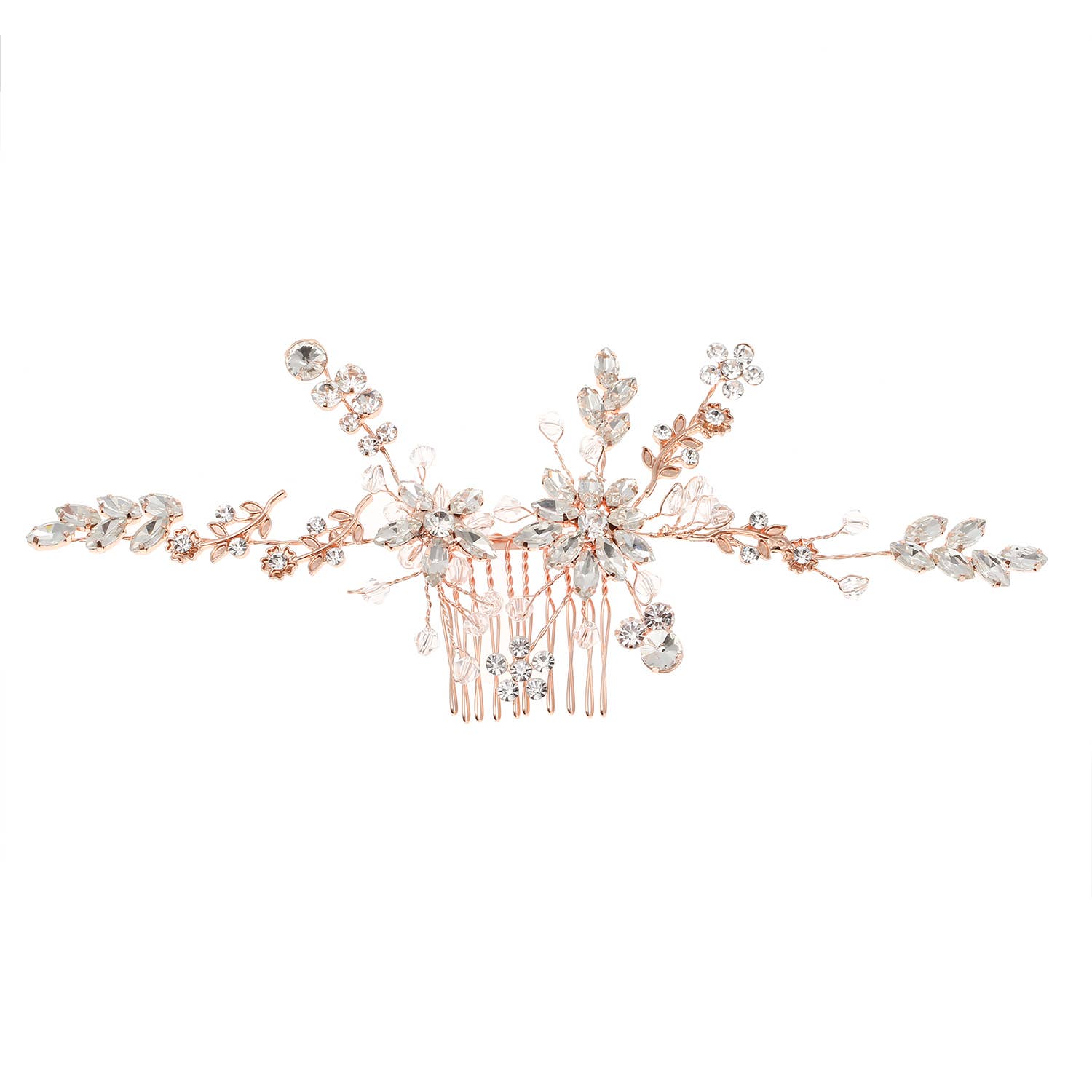 Diacly - Wholesale Hair Clip - Women's - Crystal Handmade Bridal Comb with Flower Detail5
