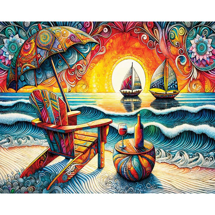 Beach Vibes 1000 piece puzzle for wholesale by Heritage Puzzle