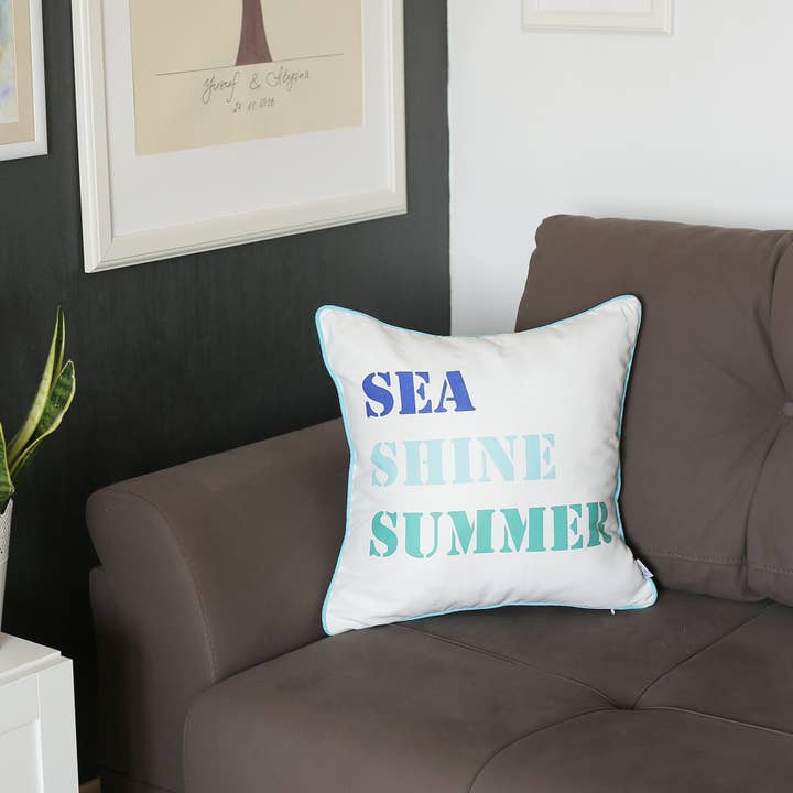 Marine Sea Shine Square 18" Throw Pillow Cover for wholesale by MIKE & Co. NEW YORK