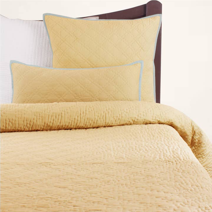 Zoe Queen Quilt - Gold for wholesale by Avasa