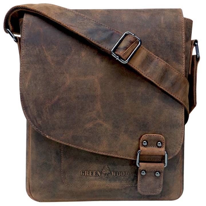 Hedwig Collegeväska Läder Dam Axelväska Herr Axelväska A4 för wholesale av Greenwood