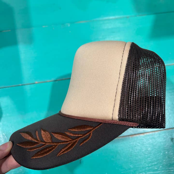 Vibes Hat Company - Wholesale Trucker Hat - Unisex - Vibes Khaki/Brown Captain Foam Trucker | Hat Bar| Blank Caps