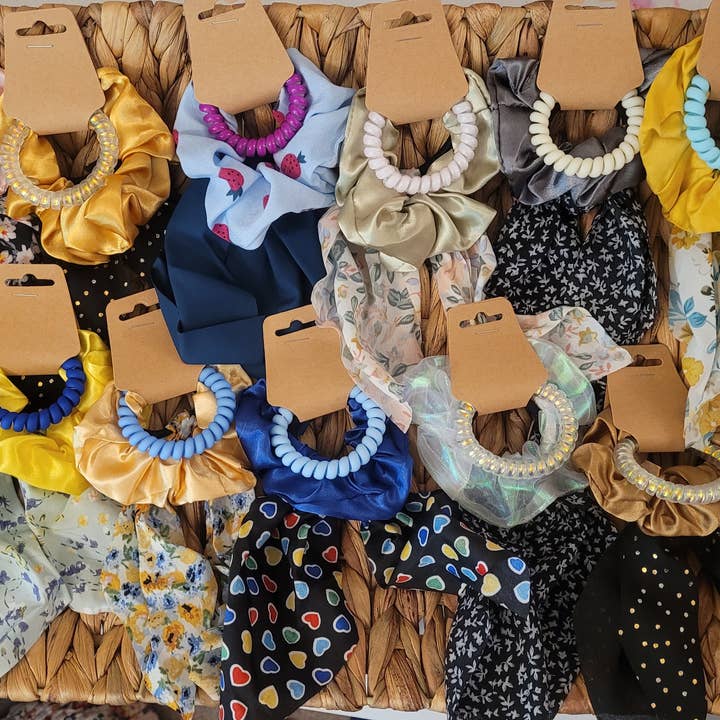 Sciarpa corta Scrunchie Set 3 pezzi per la vendita all'ingrosso da parte di moonlitFERN