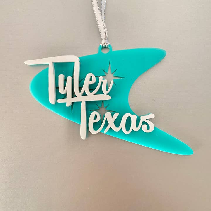 Atomic Kraftworks - Wholesale Ornament - Mid Century Style Boomerang Customizable Ornament8