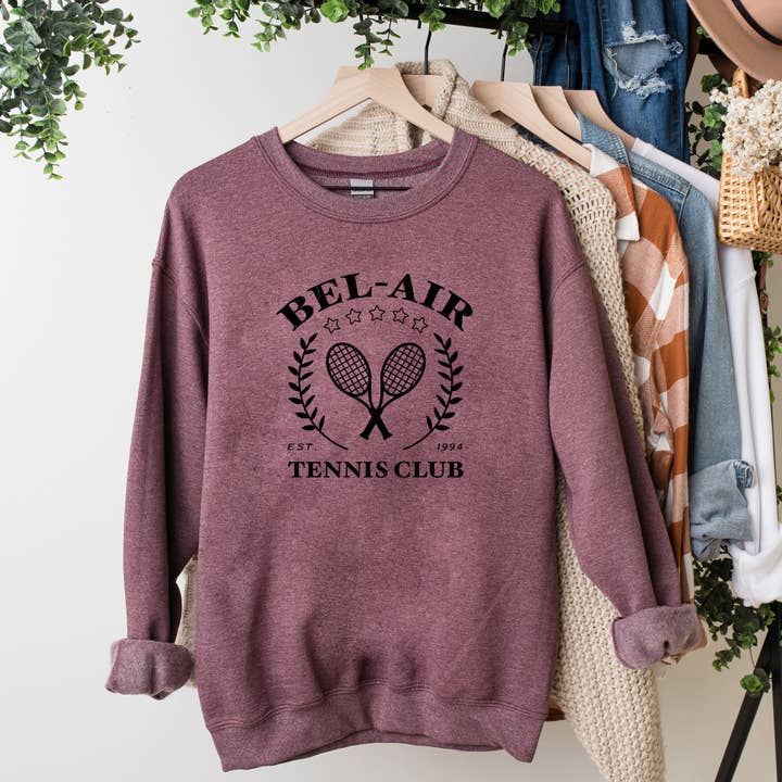 Olive And Ivory Wholesale - Vendita all'ingrosso Felpa stampata - Donna - Bel Air Tennis Club | Felpa | California